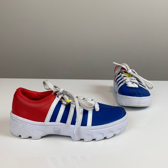K-Swiss Blue Yellow And Red Sneakers Size 12 - Picture 1 of 16